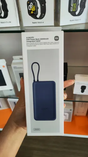 Carregador Portátil Power Bank Xiaomi 33W 20000mAh com Cabo Integrado