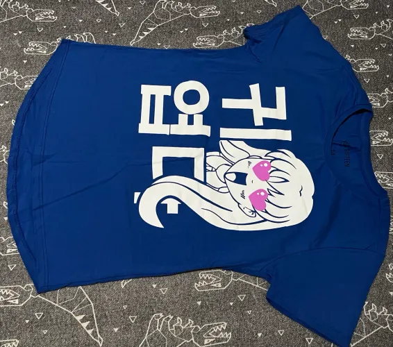 Blusa Azul, com estampa, feminino, tamanho 14 anos,