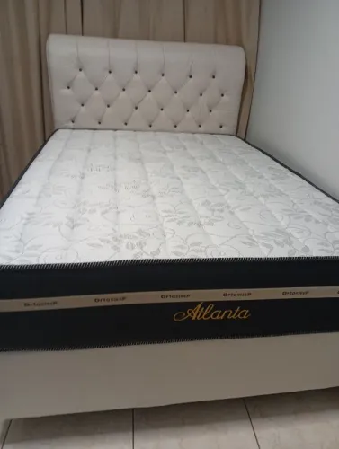 Cama Box Atlanta Ortosleep com Cabeceira Estofada