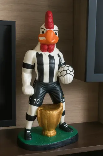 Escultura Galo Doido Artesanal 40cm - Direto da Fabrica