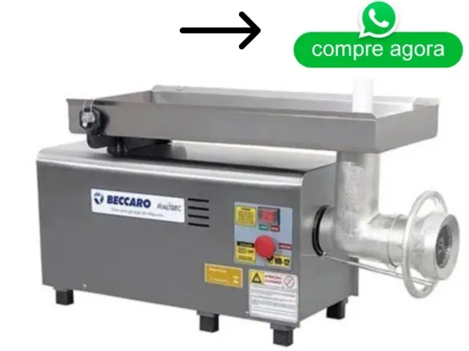 Moedor de Carne Inox Boca 22 Beccaro 