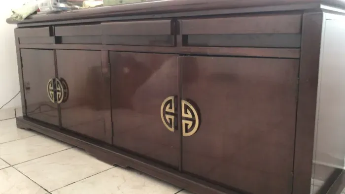 buffet em madeira antigo laqueado , -  DESAPEGO