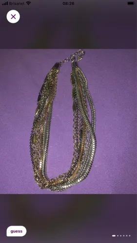 Colar 9 correntes Guess original