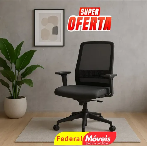 Cadeira Giratória Presidente sem Apoio de Cabeça - Resistente e confortável!