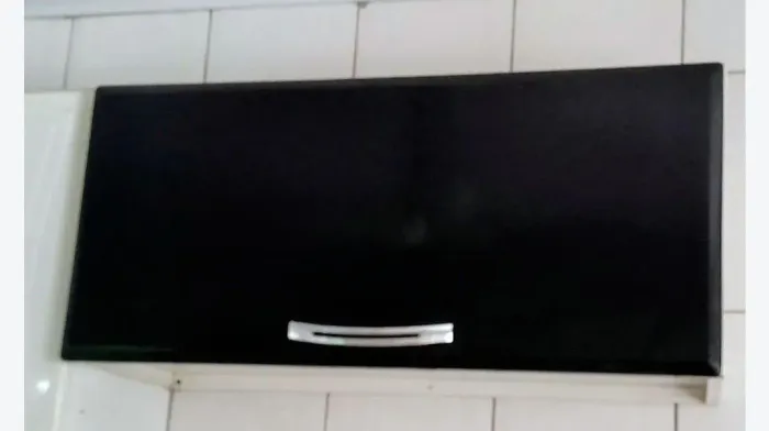 Armario cozinha em aço colormaq preto basculante
