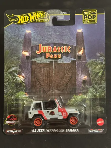 Hot Wheels Jurassic Park 92 Jeep Wrangler Sahara