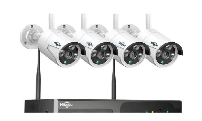 Kit 4 Câmeras de Segurança Wireless Hisseeu
