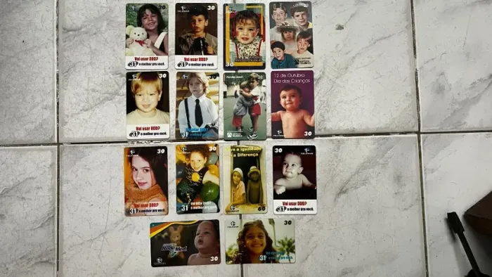 14 Cartões Telefônicos série Crianças