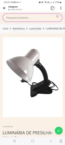 Luminária de Presilha