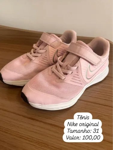 Tênis Nike Original Infantil Rosa tamanho: 31 
