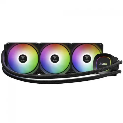 Water Cooler Gamdias Aura GL 360 Lite, 360mm, ARGB, Intel/AMD, Preto, Novo, Lacrado