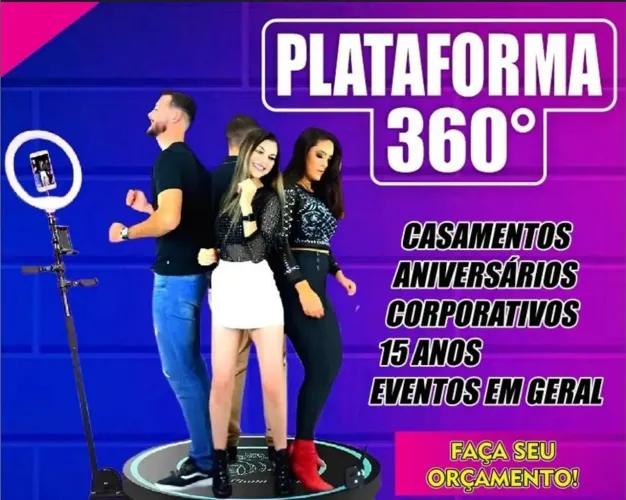 Locação de plataforma  totem de fotos 