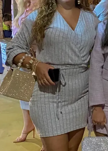 Vestido cinza - Tamanho M/G 