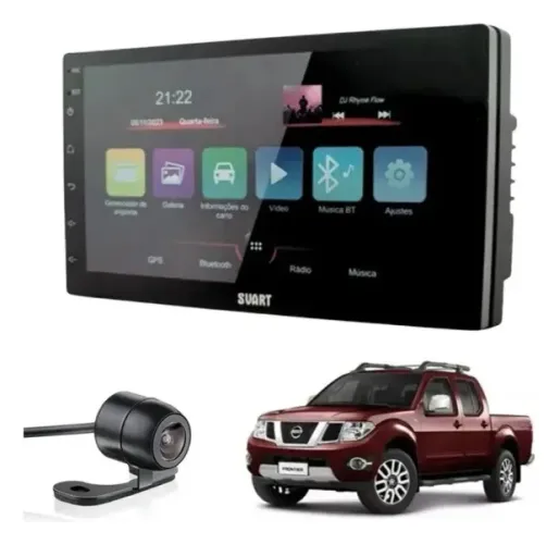 Central Multimídia Android  Svart S700 7 Pol Carplay/A. Auto sem fio p/ Frontier 08/15