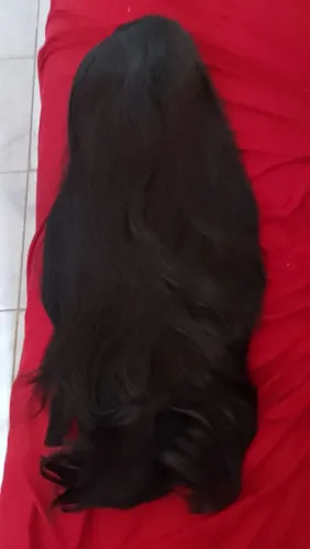 Peruca tiara Longa Lisa Preta