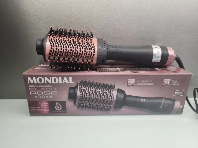 Escova Secadora Mondial Black Rose Argan 