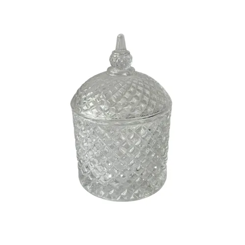 Pote de Cristal com Tampa 