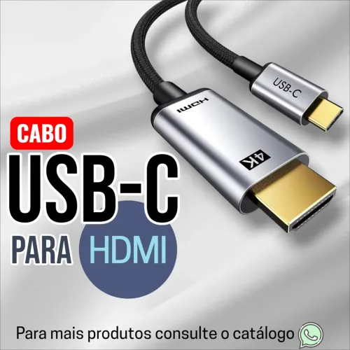 Cabo USB-C para HDMI 4K