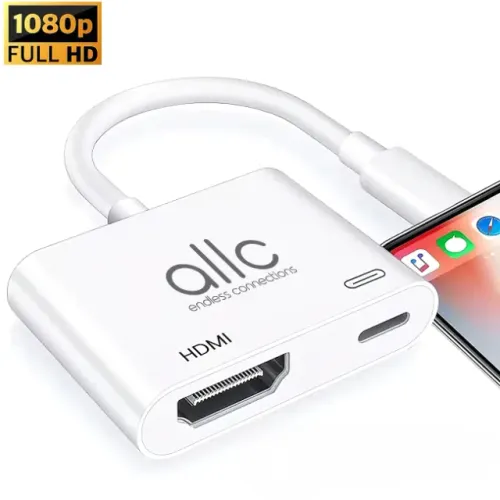 Adaptador Lightning Para Hdmi Espelhar Tela Full HD do iPhone iPad Na Tv