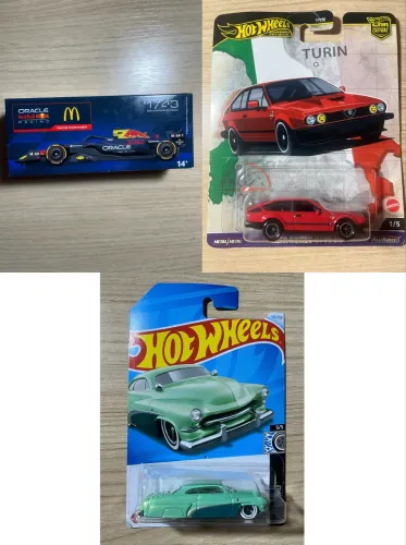 Miniatura F1 Formula 1 Mcdonalds 1/43 Red Bull + 2 Hot Wheels