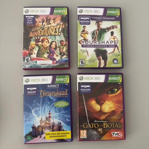 Kit 4 Jogos Xbox 360 Kinect