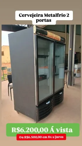 CERVEJEIRA METALFRIO 2 PORTAS USADA 3 MESES DE GARANTIA