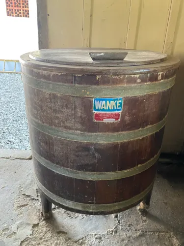 Antiga máquina de lavar roupa Wanke
