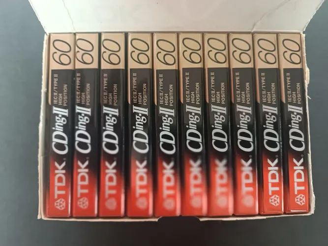 Fita k7 casseteTDK CDing-II 60 - 10 Unidades lacradas Japan