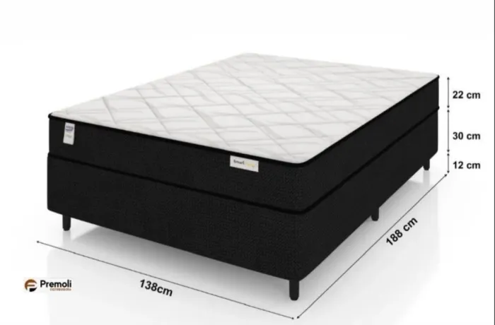 CAMA BASE + COLCHÃO Plumatex