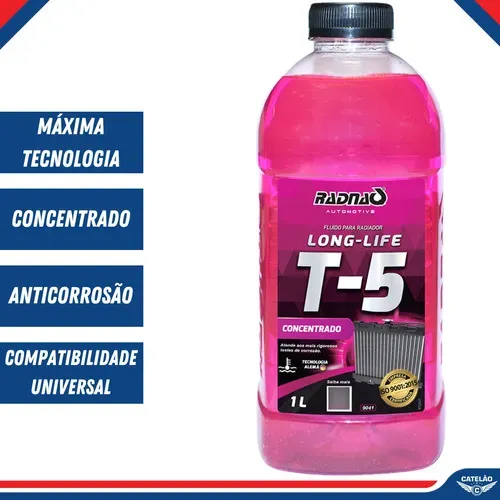 Aditivo Fluido Radiador Concentrado Rosa Long-life T-5 1l