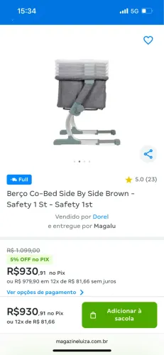Berço acoplado