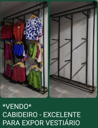 Cabideiro em Ferro para expor o vestuários