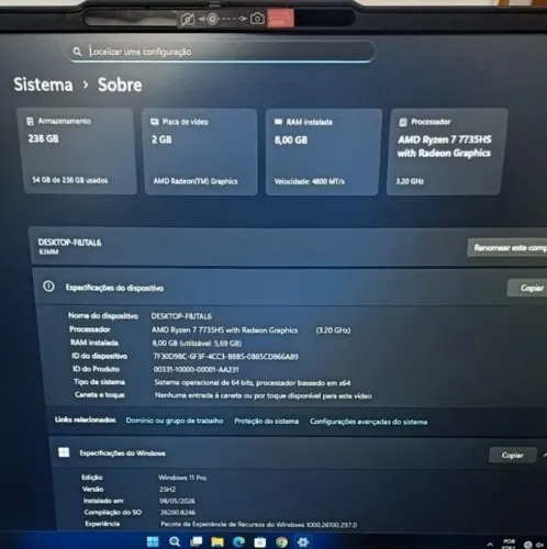 Notebook Lenovo semi-novo