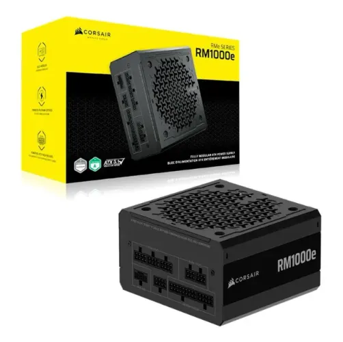 Fonte Corsair Rme Series Rm1000e 2025, 1000w, Full Modular, Cybenetics Gold, Atx, Preta