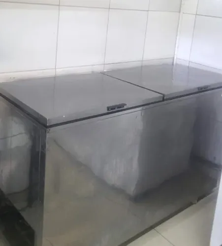 Freezer horizontal em inox - duas portas