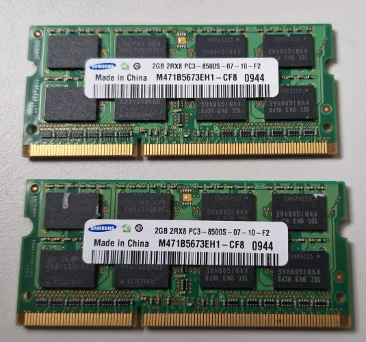 Memória Notebook Samsung 4GB (2x2GB) DDR3 8500S - DESAPEGO 