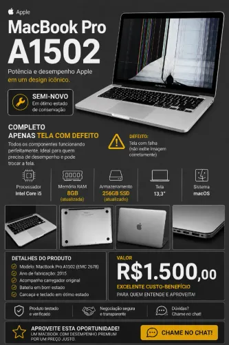 Macbook Pro 13 2015 A1502 Tela Com Defeito