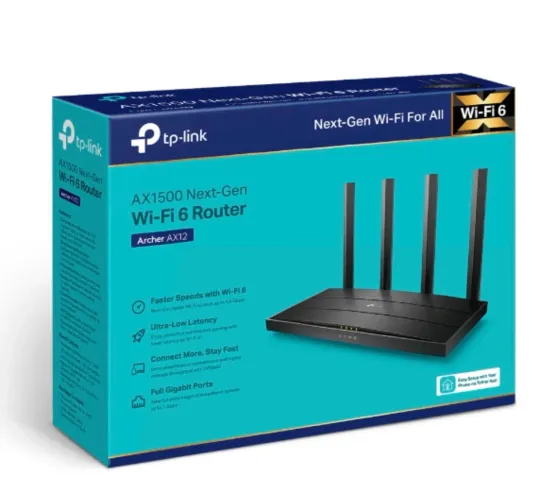 Roteador TP-Link Archer AX12 AX1500 Wi-Fi 6 NOVO