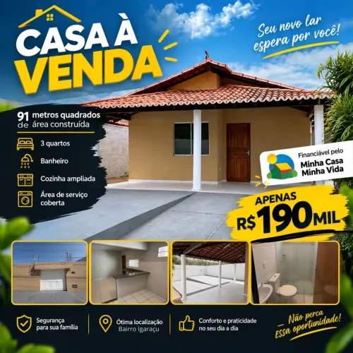 Casa no bairro Igaraçu Aceita financiamento