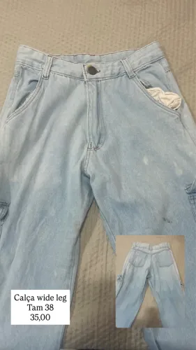 Calça jeans wide leg