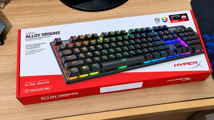 Teclado Hyperx Alloy Origins Core RGB 4P5P3AA#Aba Black