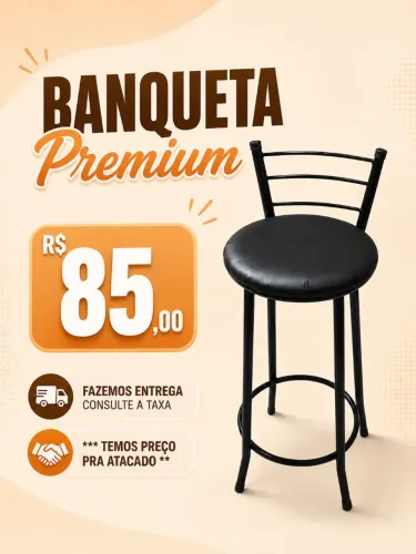 Banco alto R$85,00 fazemos entrega consulte a taxa