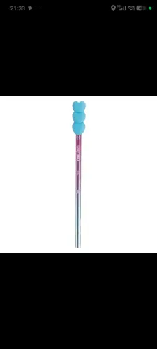 Lápis de Escrever Com Borracha Fofo Tris Love Roxo Azul Claro Rosa Coração Fofo Escolar