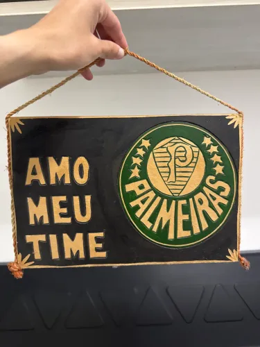 Decoração de madeira do Palmeiras
