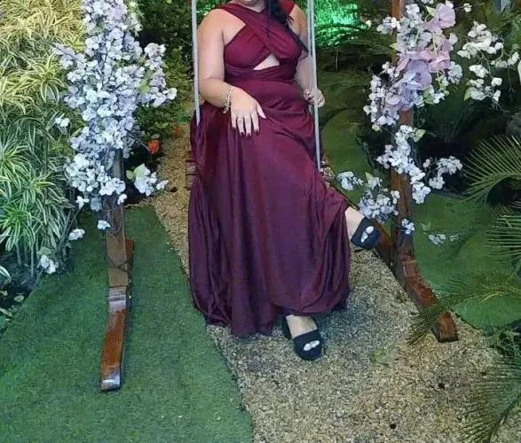 Vestido de festa cor marsala!!