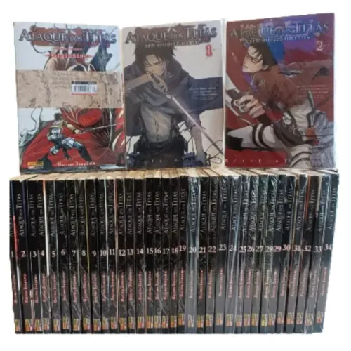 Mangá Ataque dos Titãs Completo 34vol.+ Especiais Panini (Usado)