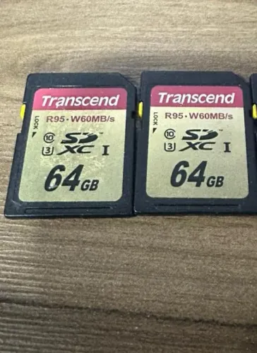Cartão de Memória SD 64GB Profissional TRANSCEND 4K (2 unidades)
