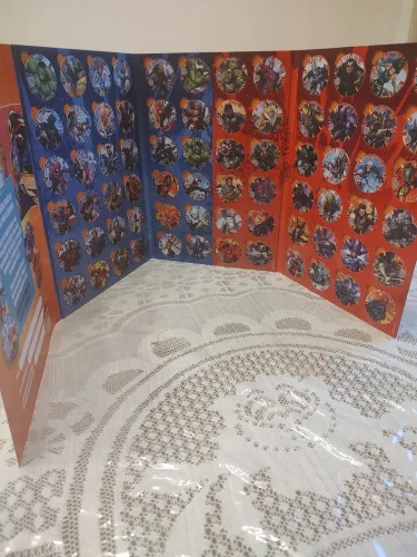 Tazo Heróis Marvel - Coleção completa com álbum lacrado!