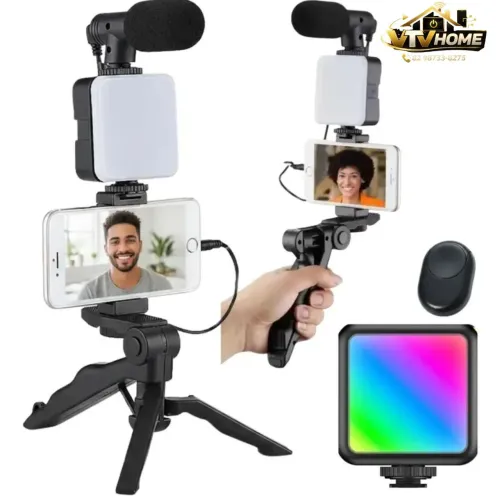 Kit Vídeo Maker RGB Recarregável + Entrega Grátis 