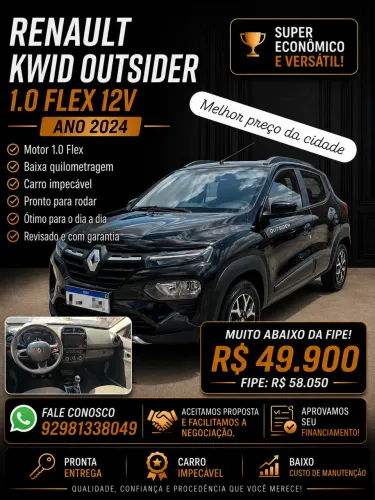 Renault Kwid Outsider 1.0 Flex 12V 5P Mec. 2024